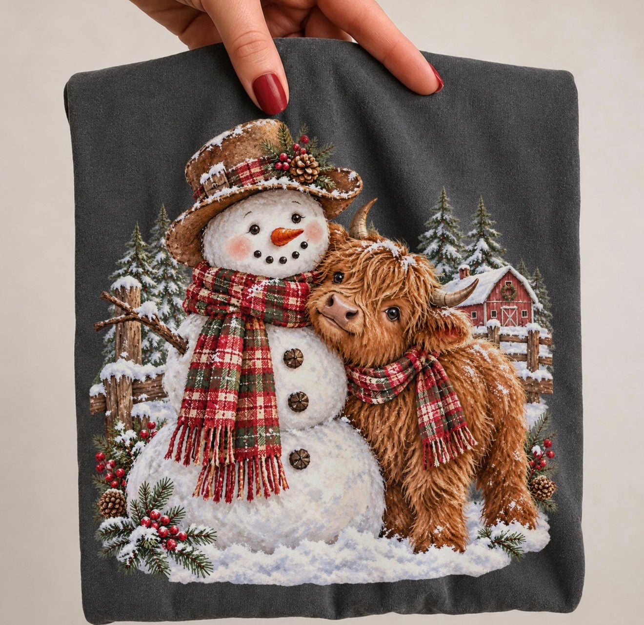 Christmas Highland Snowman