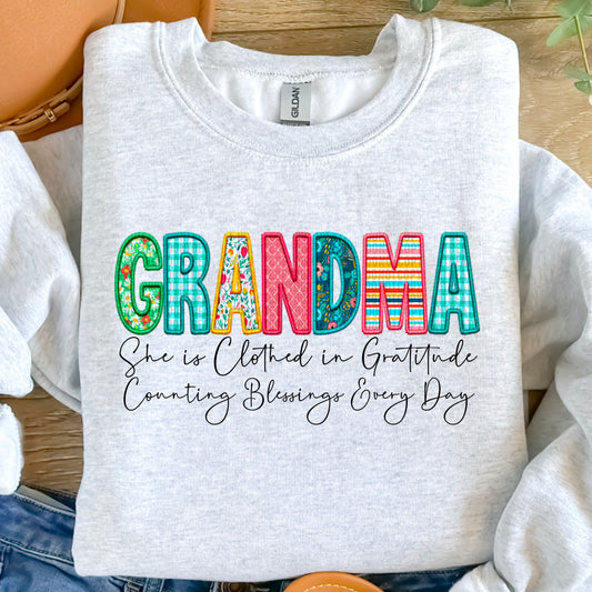 Grandma Clothed in Gratitude