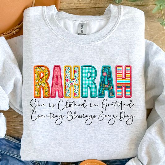 Rah Rah Clothed in Gratitude