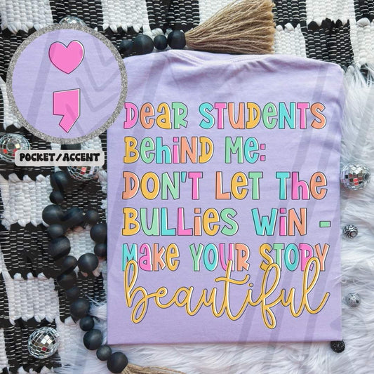 Continue Dear students behind me front and back