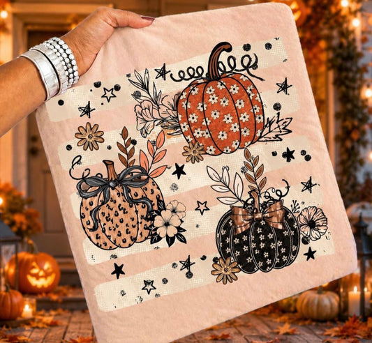 Striped Preppy Fall Pumpkin