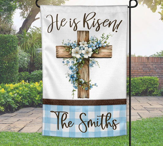 Personalized He is Risen Flag