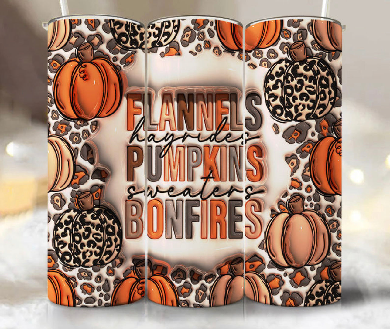 3D Flannels Bonfire Tumbler