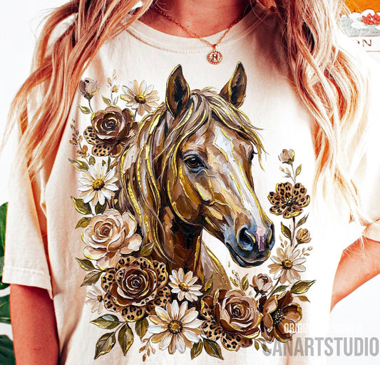 Western Floral Horse