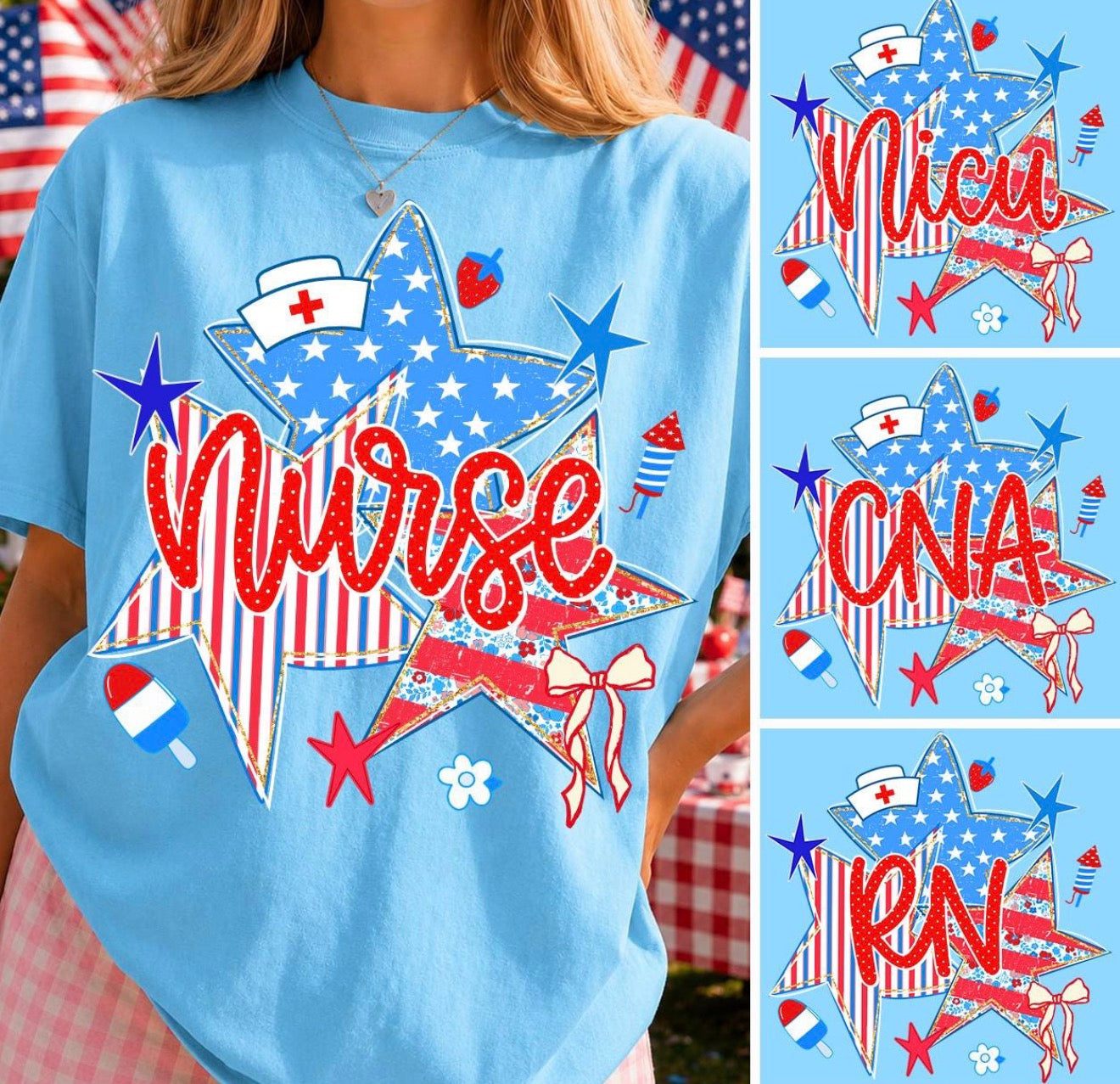 Preppy Nurse Stars & Stripes