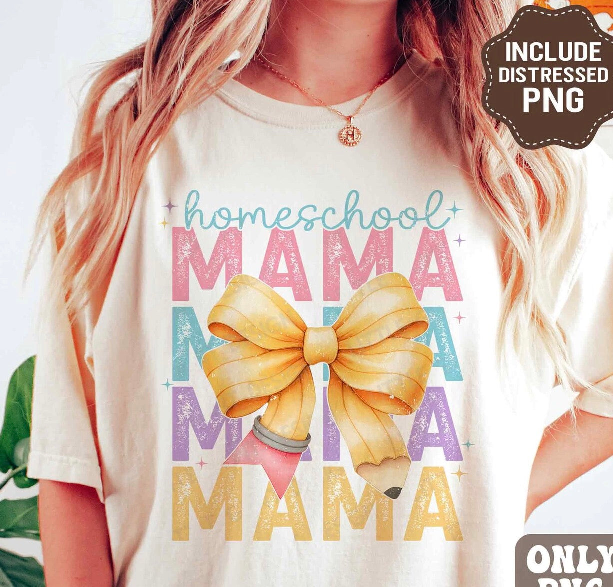 Homeschool Mama Stacked Pencil Bow