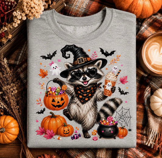 Halloween Witch Racoon