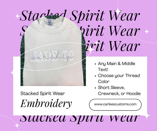 Stacked Spiritwear Embroidery
