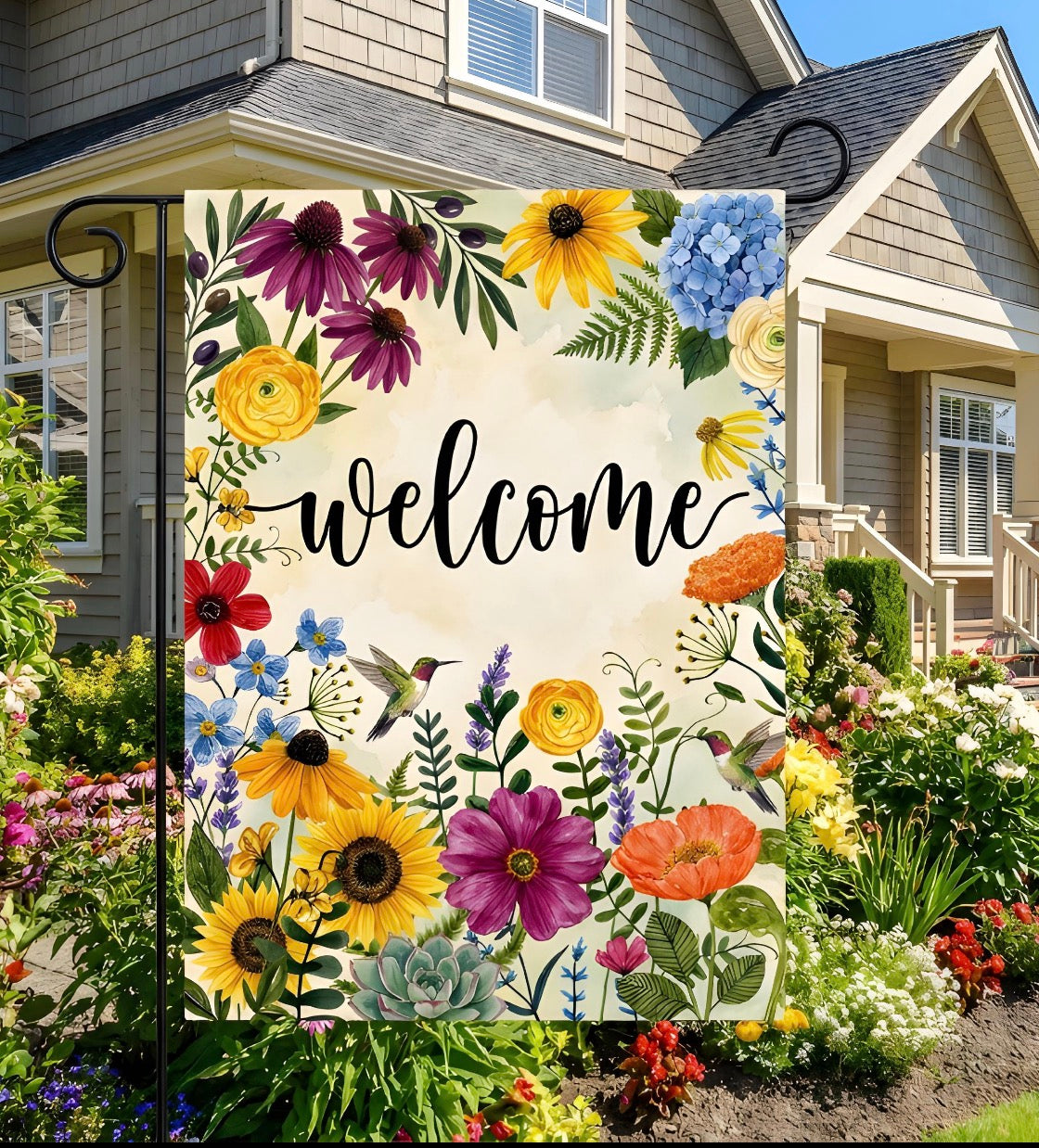 Summer Welcome Wildflower Flag