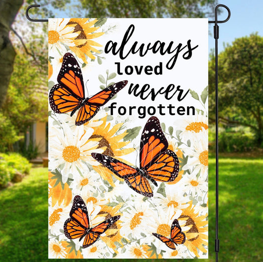 Flowers and Butterflies Memorial Flag