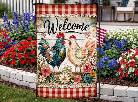 Farmhouse Chickens Flag