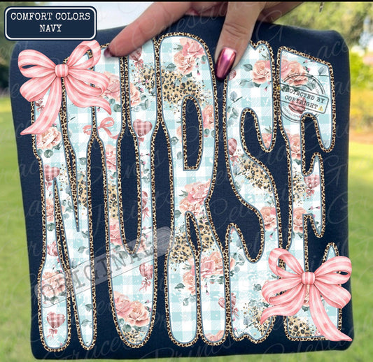 Floral Gingham Nurse