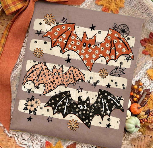 Striped Preppy Halloween Bats