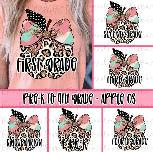 Preppy Pink Apple Grades