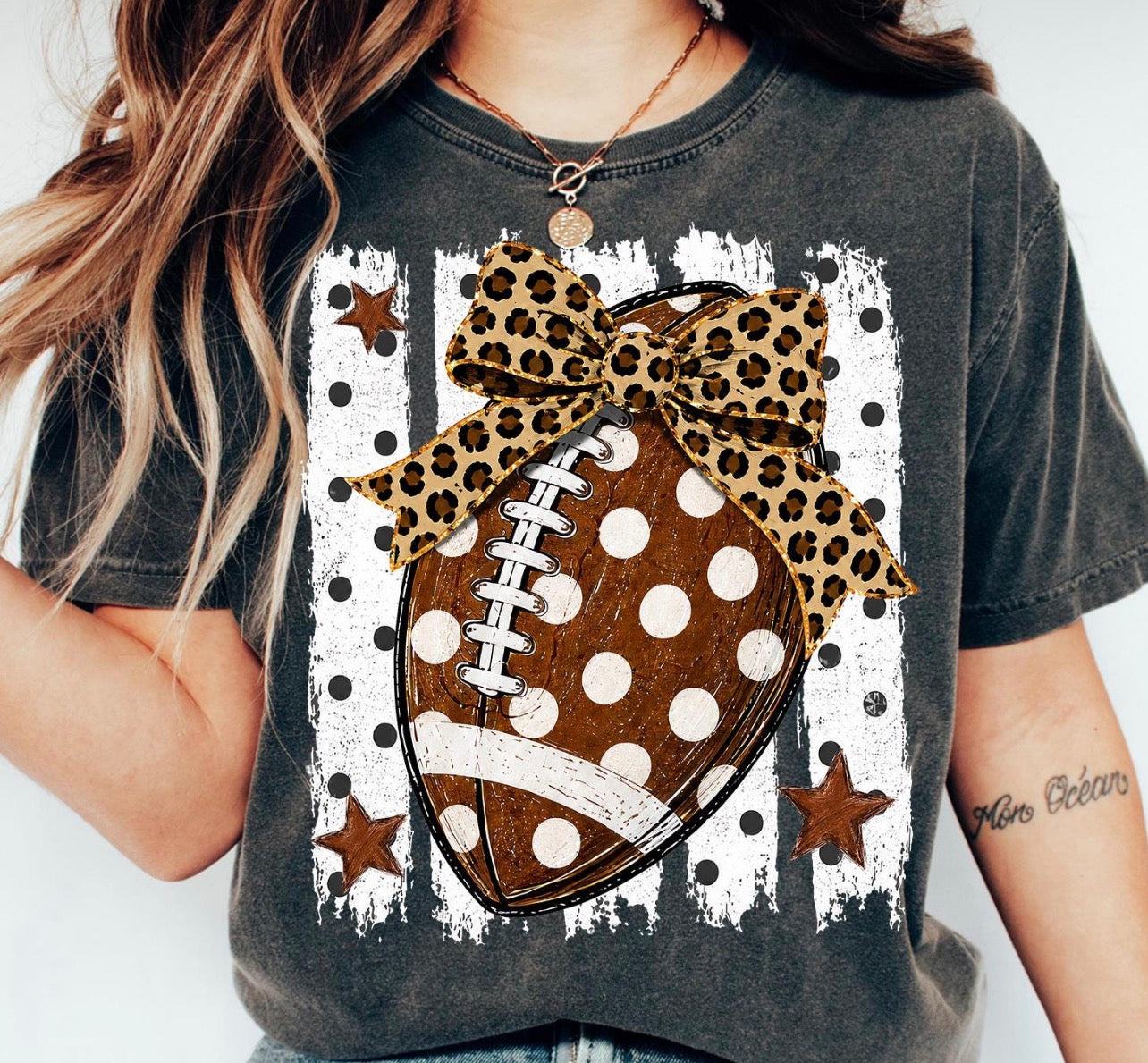 Striped Football Polka Dot