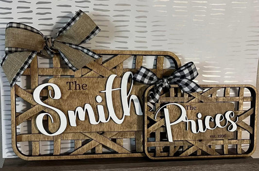 Custom Farmhouse Basket Sign