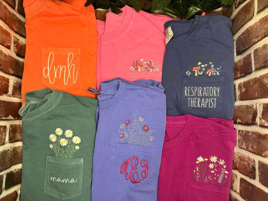 Floral Pocket Embroidery