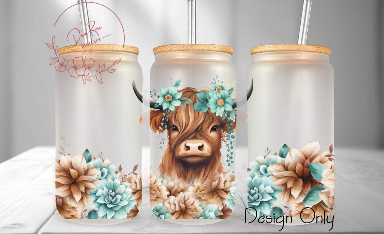 Highland Cow Libby Glass