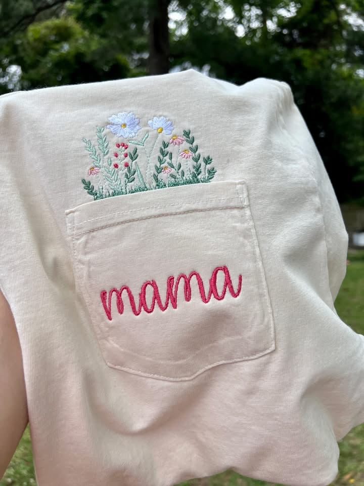 Floral Pocket Embroidery