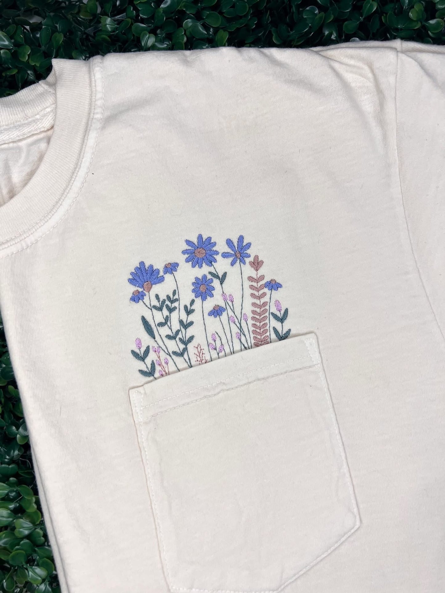 Floral Pocket Embroidery