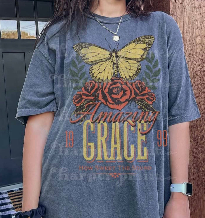 Amazing Grace Gold Distressed