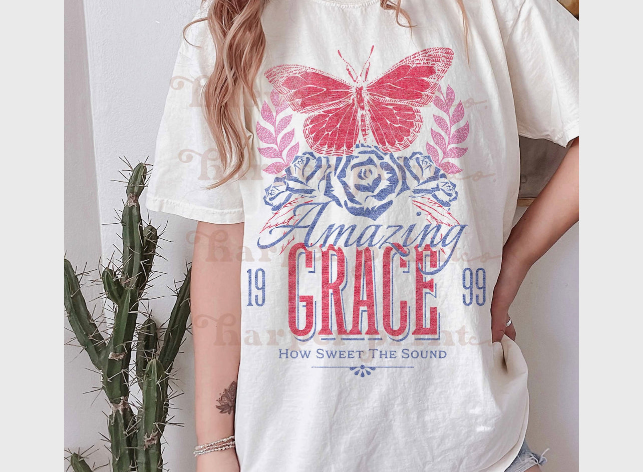 Amazing Grace Red Distressed