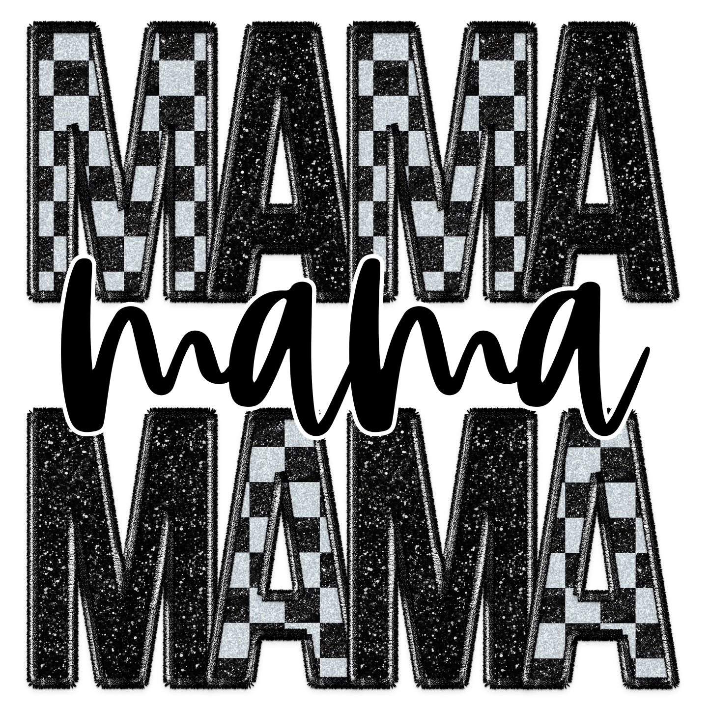 Mama Blk Checkered