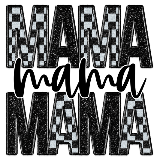 Mama Blk Checkered