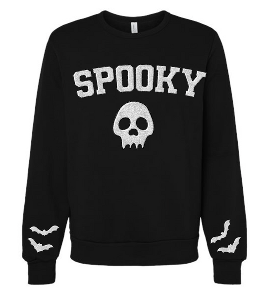 Spooky with skull and bat sleeve