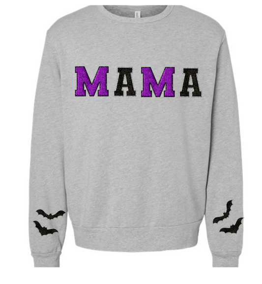 Mama Purple Black with bat sleeve