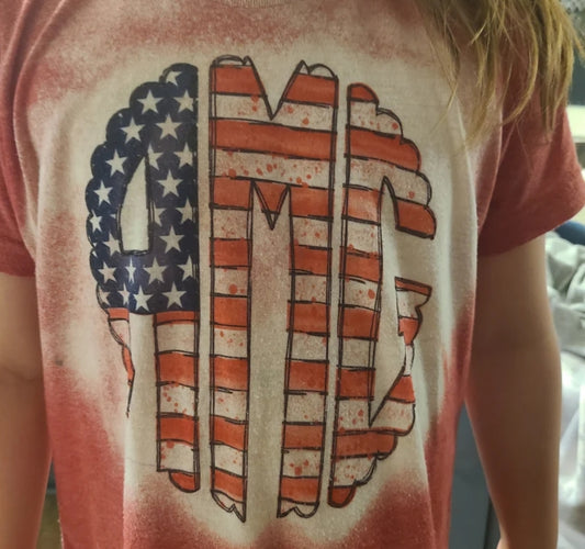 Red white blue monogram youth