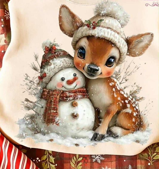 Snowman & Deer