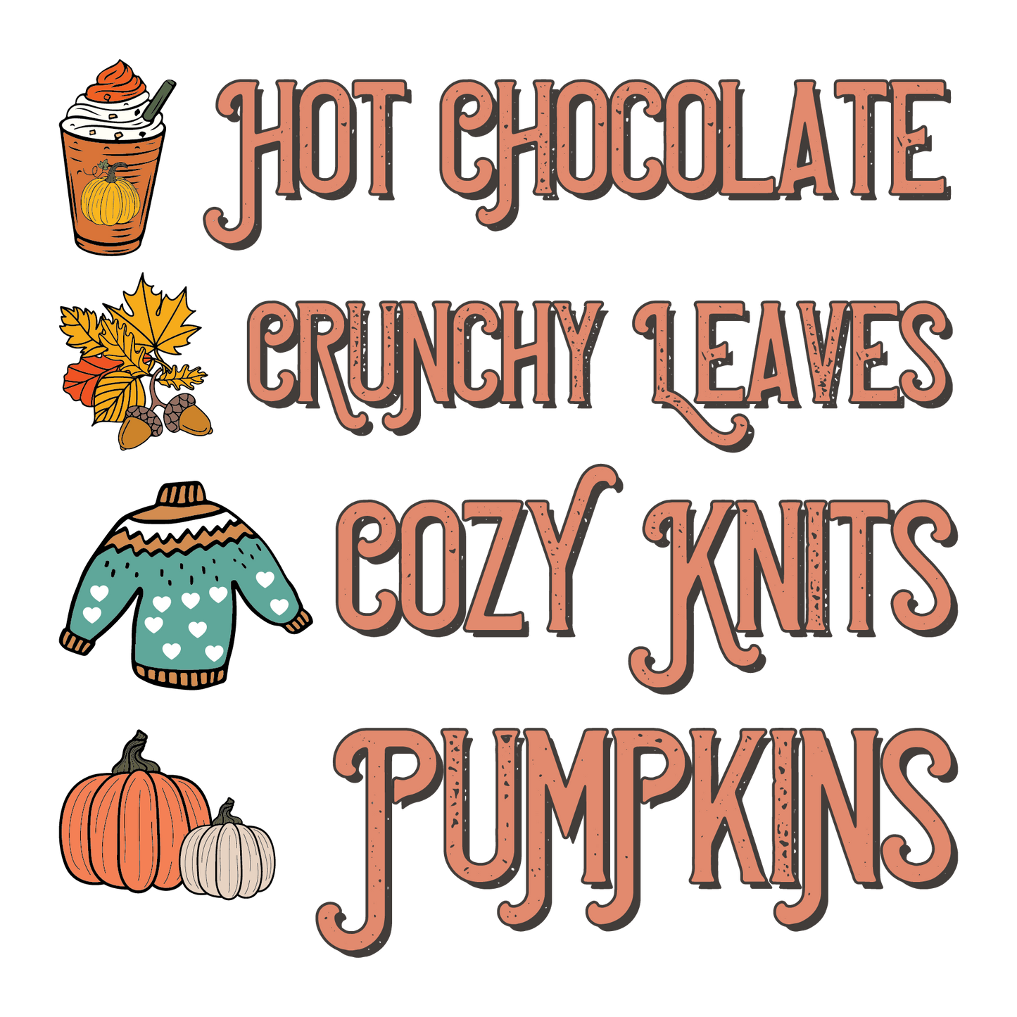 Fall Things Hot Chocolate->Pumpkins