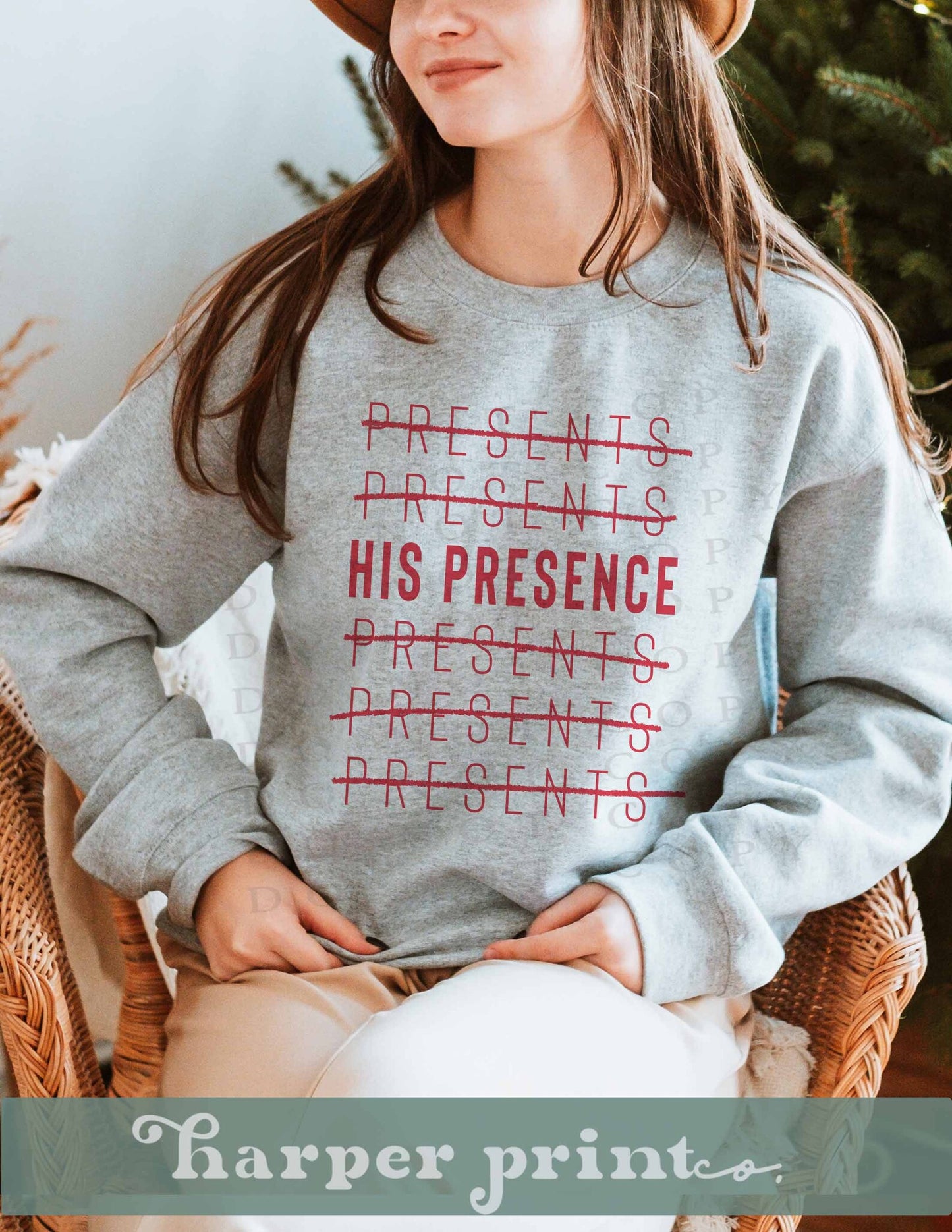 His presence - red font