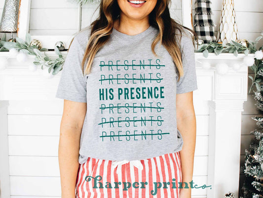 His presence - green font