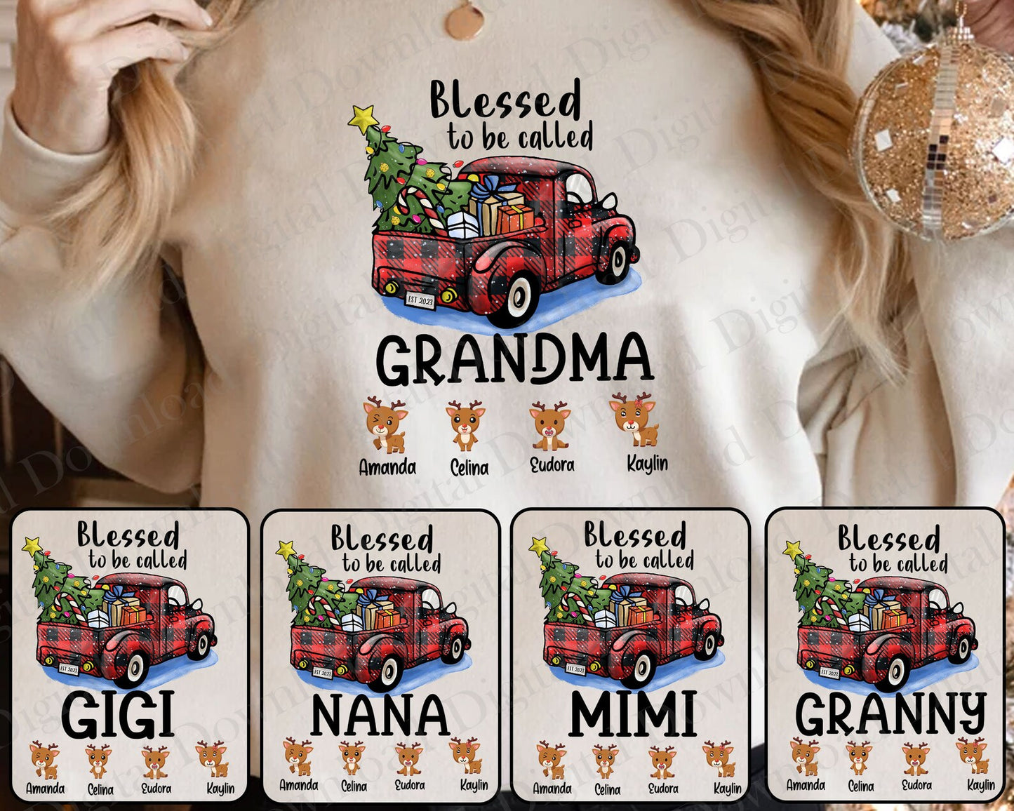 Blessed to be called personalized grandma Christmas truck