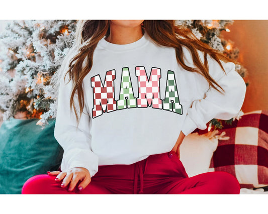 Checkered Christmas Mama