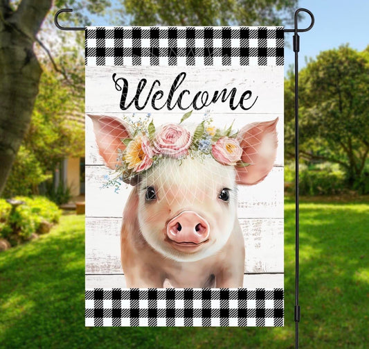 Welcome pig flag