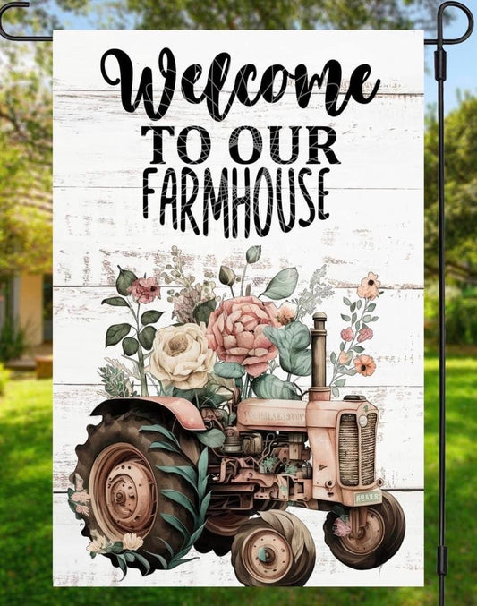 Welcome to our farm house flag