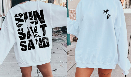 Sun salt sand front and back