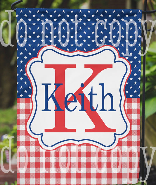 Personalized Patriotic Flag