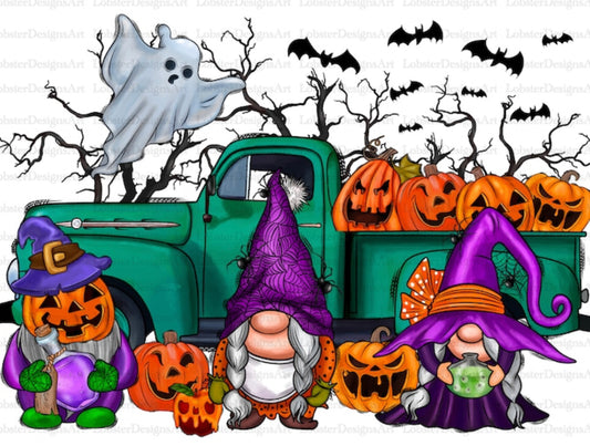 Halloween Gnome Truck