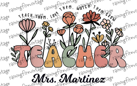 Personalized Teacher Flower