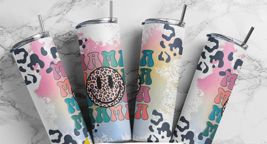 Mama happy face tumbler