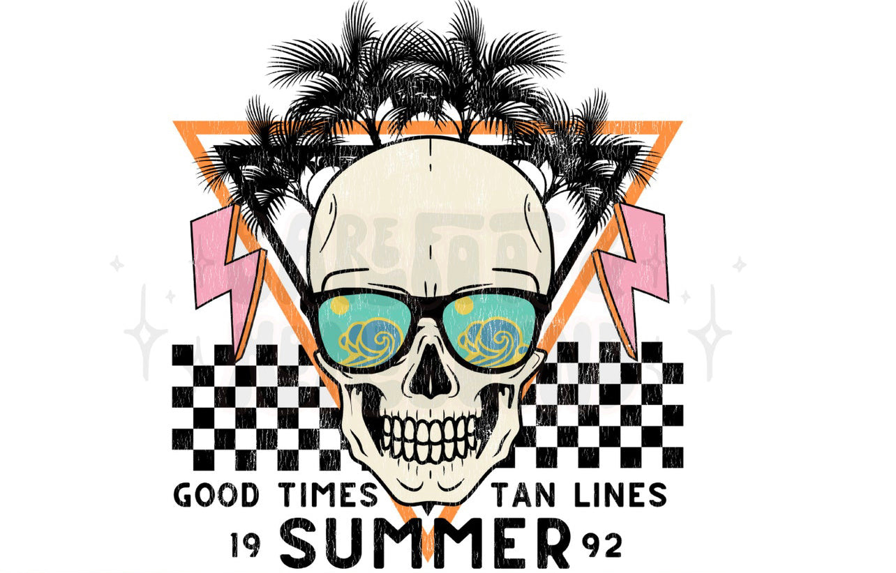 Good times and tan lines skull