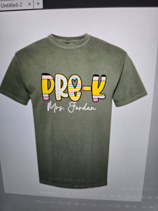 Pre K with teachers name