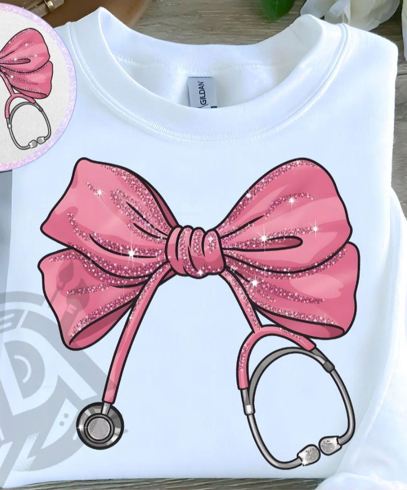 Nurse pink bow