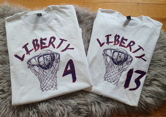 Youth liberty basketball ( add number in box if wanted)