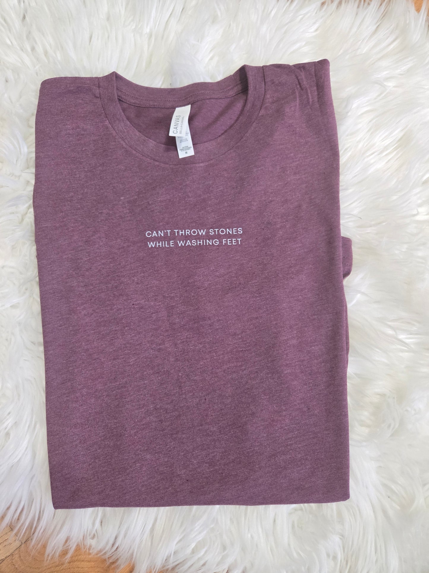 Can’t throw stones while washing feet