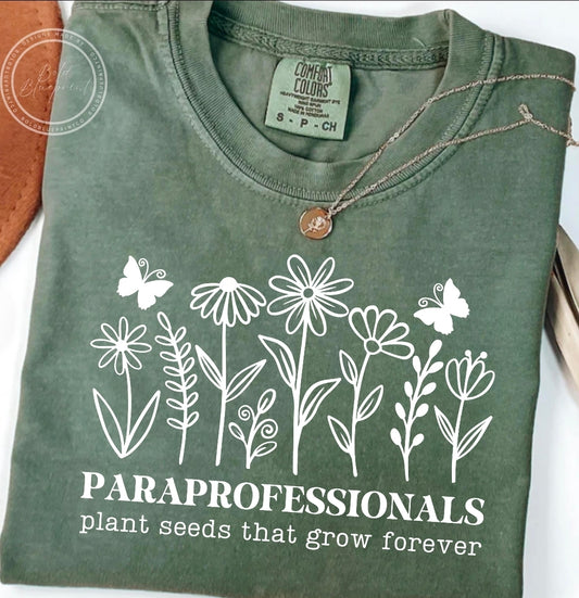 Paraprofessionals plant seeds